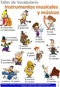 Musical instruments in Spanish
